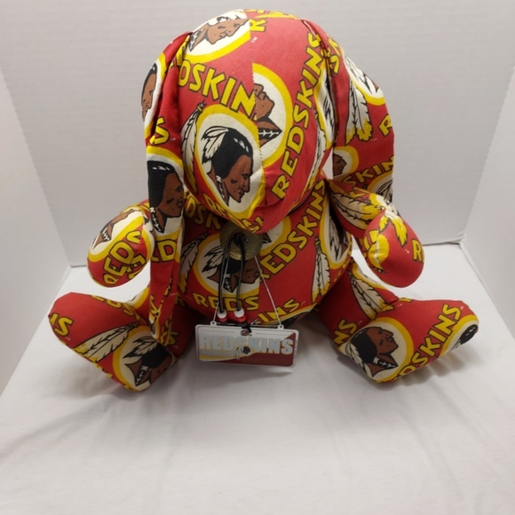 Vintage Washington Redskin Floppy Eared Stuffed Bunny W/ Forever License Plate. - Picture 1 of 10